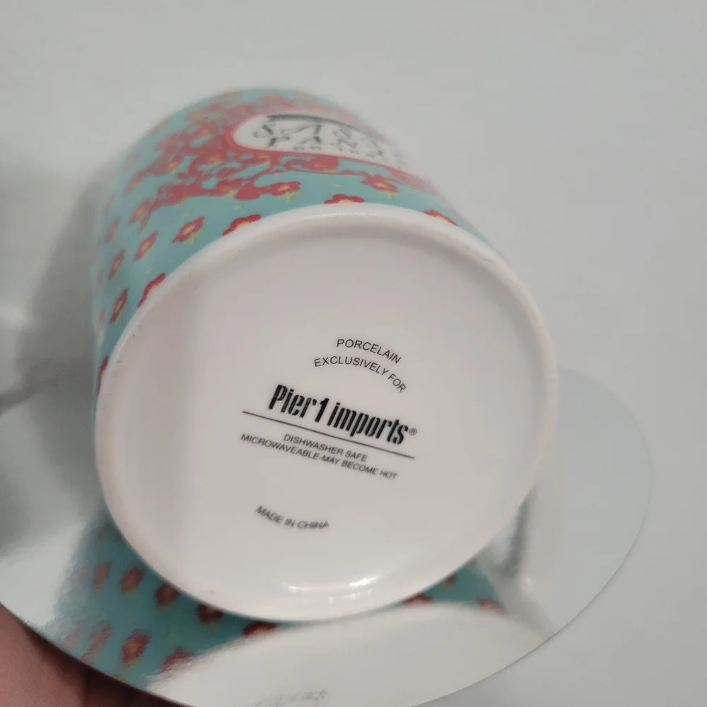 PIER 1 Imports Coffee Mug 16oz I've Got My Sassy Pants On Oversized Cup Floral